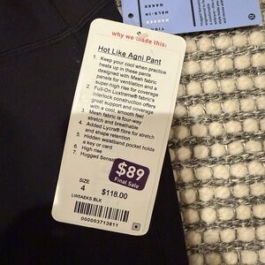 lululemon athletica Black Hot Like Agni Pant